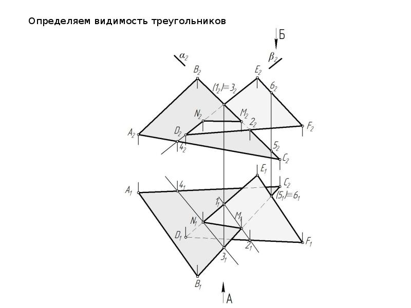 Прямая пересечения двух плоскостей