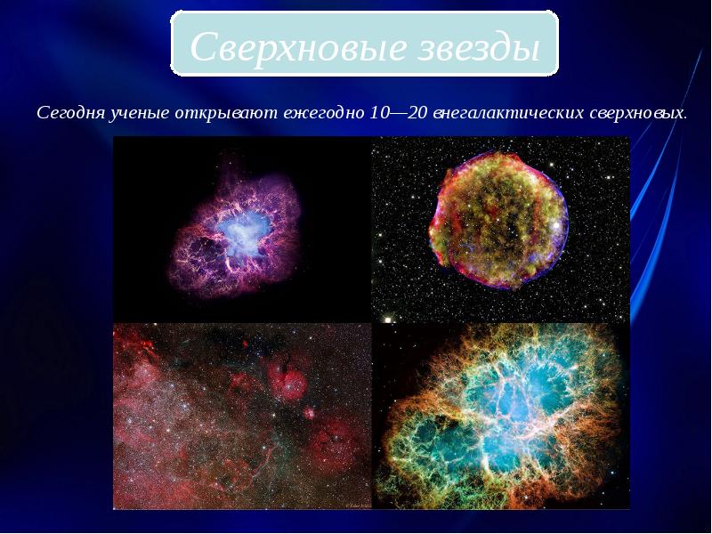 Какие звезды сверхновые
