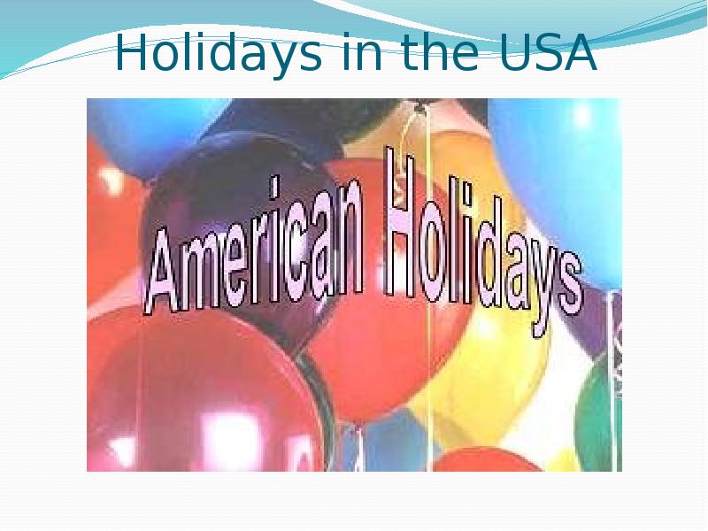 holidays in the usa presentation