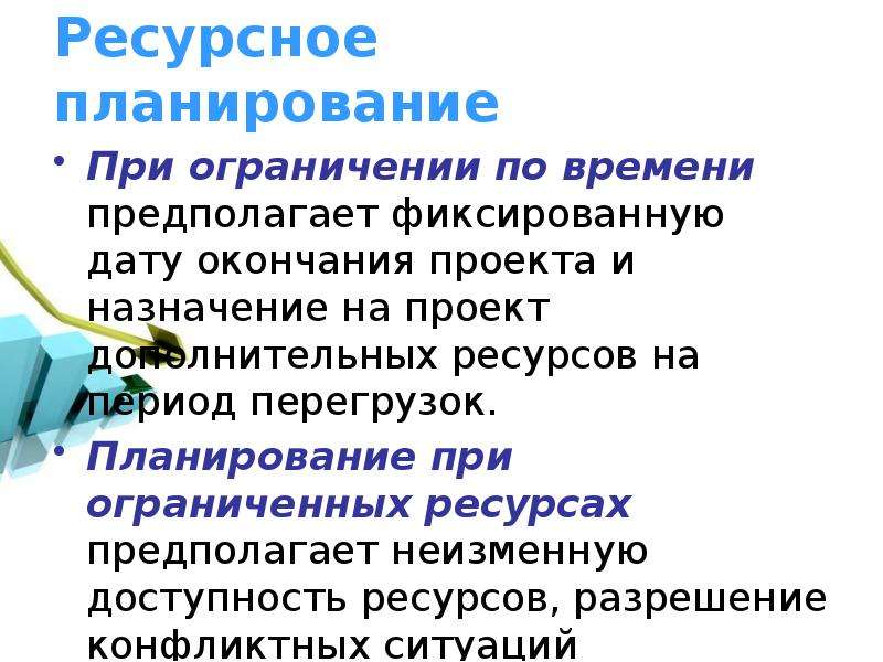 Доступность ресурсов. Ресурсное планирование. Ресурсное планирование при ограничении по времени предполагает. Ресурсное планирование проекта.