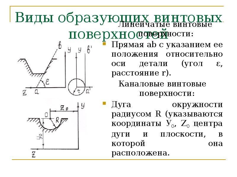 Виды образующей