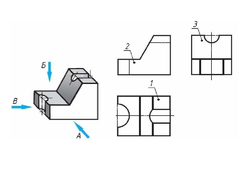 Проекция детали на чертеже