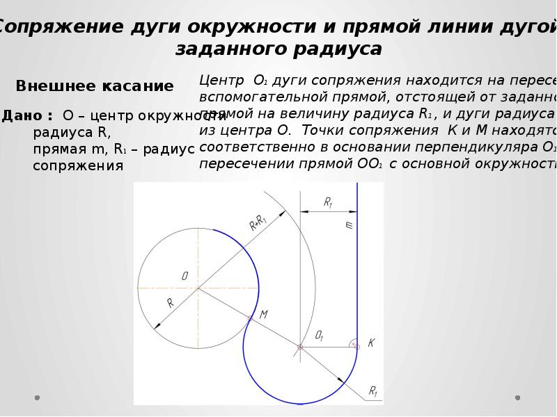 Сопряжение в черчении презентация