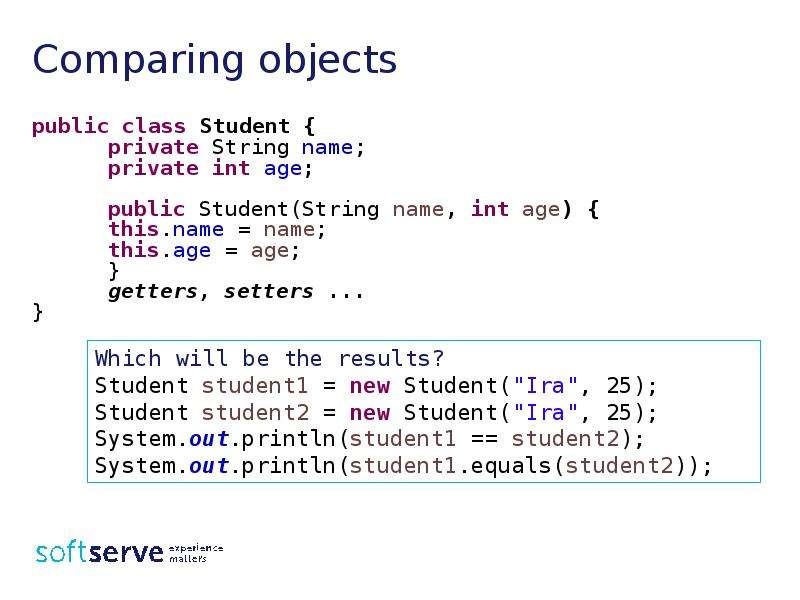 Public object. Public class. Private class java. Comparing objects. Java Core.