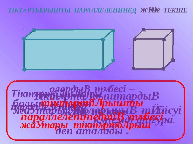 Тікбұрышты параллелепипед 5 сынып презентация