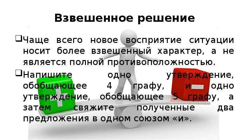 Взвешенное решение