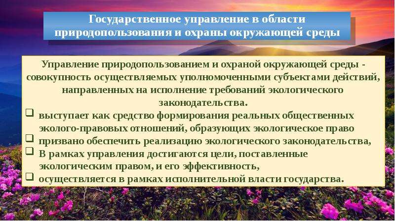 Государственное управление охраной окружающей среды презентация