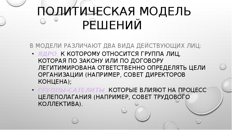 Политическая модель