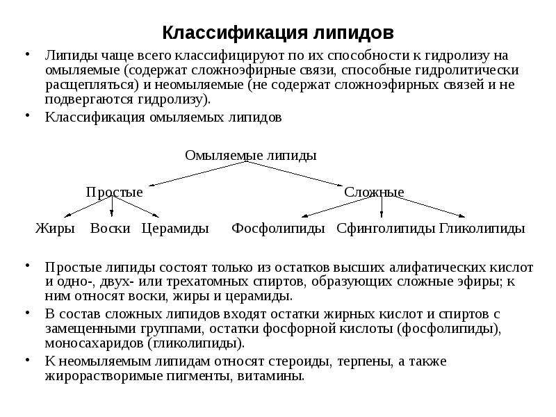 Какие функции выполняют липиды. Классификация липидов по Уайту. Классификация сложных омыляемых липидов. Классификация липидов биохимия. Неомыляемые липиды классификация.