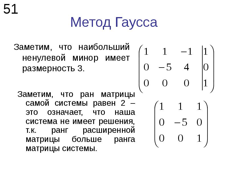 Метод гаусса практическая