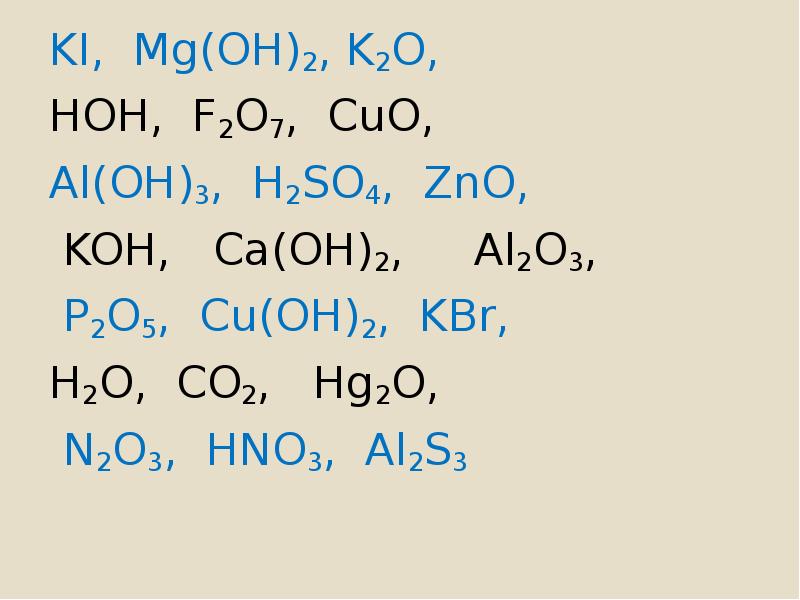 Co oh 2 класс неорганических соединений