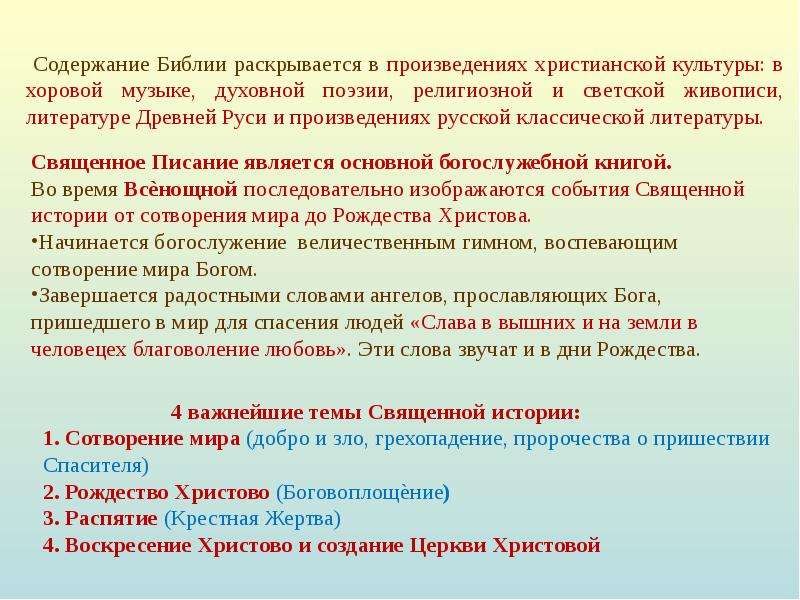 Раскрывается в произведении. Библейские сюжеты христианской православной культуры. Библейские сюжеты в произведениях христианской культуры. Новый Завет в произведениях христианской православной культуры. Сотворение мира духовное краеведение.