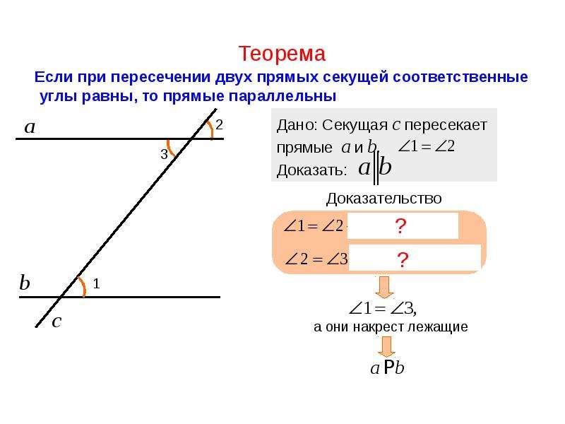 Доказать что при пересечении. Если при пересечении 2 прямых секущей соответственные углы. Пересечение параллельных прямых секущей. Если при пересечении двух прямых секущей соответственные углы равны. Соответственные углы при пересечении двух прямых секущей.