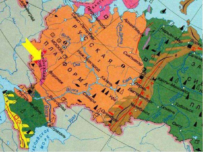 Контурная карта где находится восточно европейская равнина