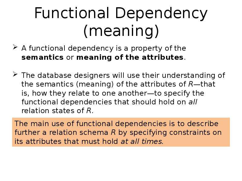 Dependency property. Functional dependency. Functional dependencies DB. Dependency Theory. Slitachi data Systems 7380.