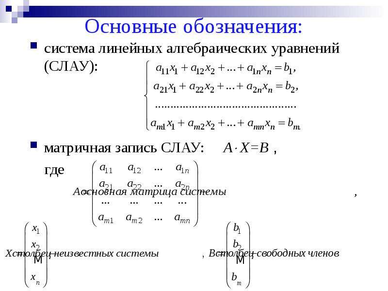 Презентация решение алгебраических уравнений