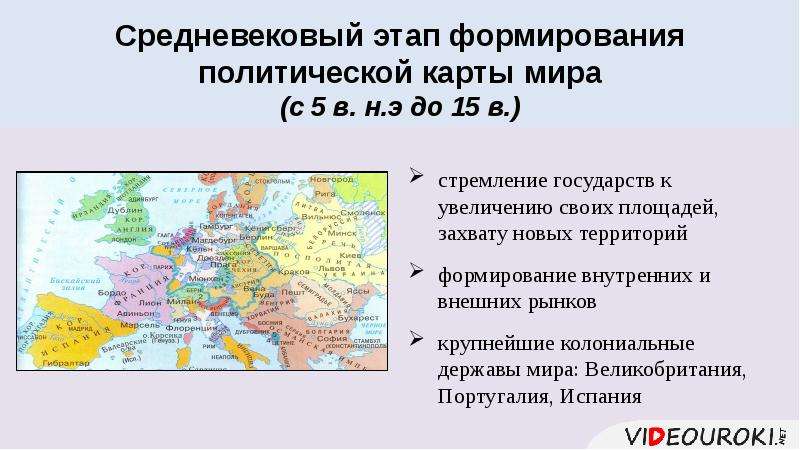 Современная политическая карта мира и международные отношения