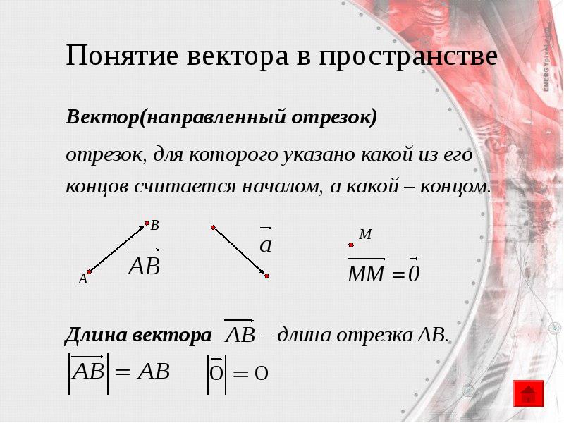 Векторы в пространстве проект 11 класс