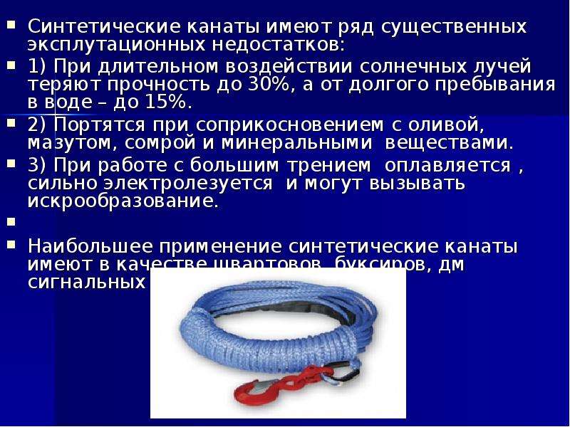 Срок годности синтетических канатов