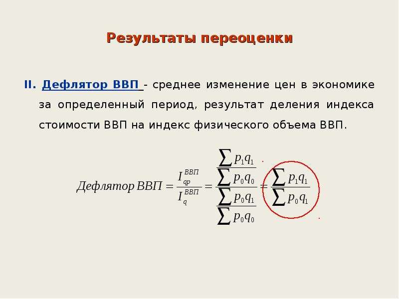 Как рассчитать дефлятор ввп