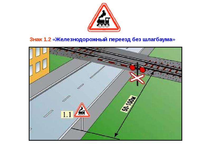 Железнодорожный переезд без шлагбаума дорожный знак картинка