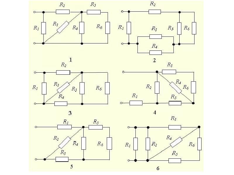 Электрические схемы задачи