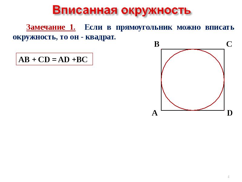 Описанная окружность презентация