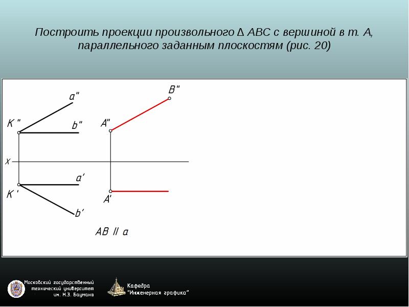 Как построить проекцию