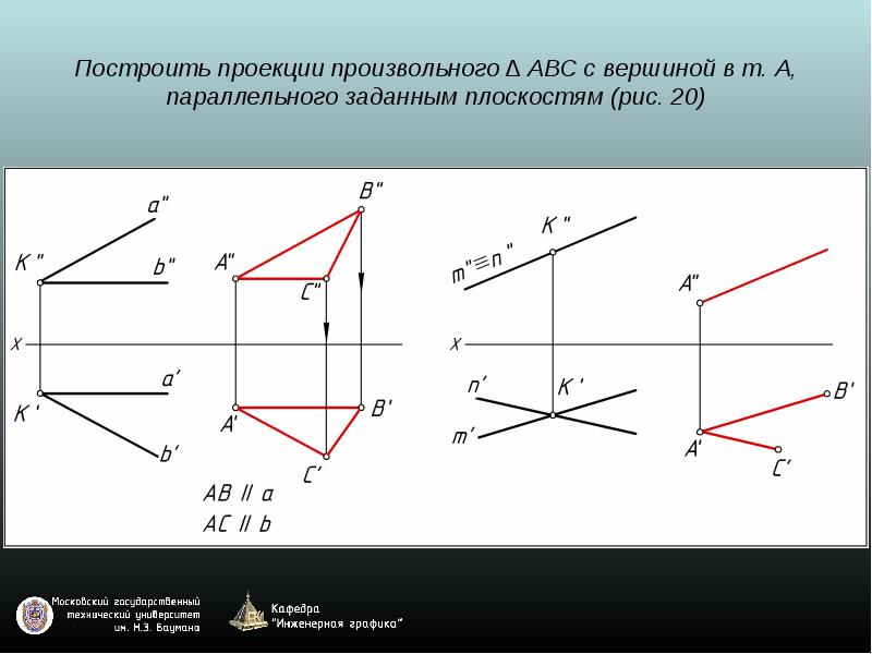 Задать плоскость параллельную заданной плоскости