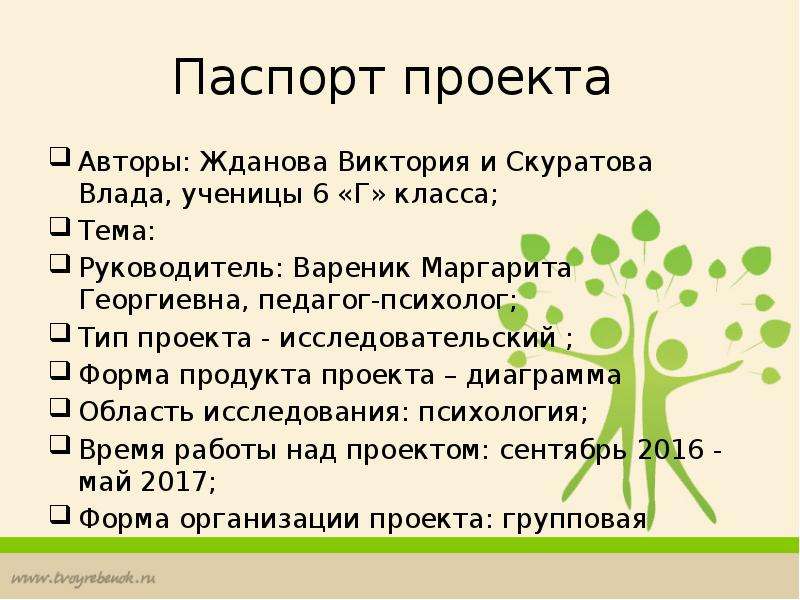 Продукт проекта по психологии