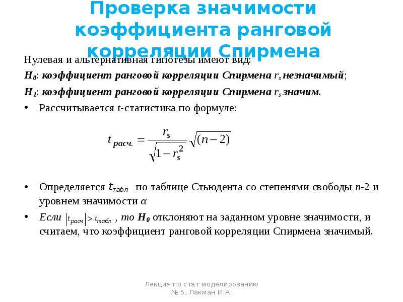 Проверить значимость. Нулевая гипотеза коэффициента корреляции Спирмена. Значимость коэффициента корреляции Спирмена. Проверка значимости коэффициента корреляции Спирмена. Проверка статистической значимости коэффициента корреляции.