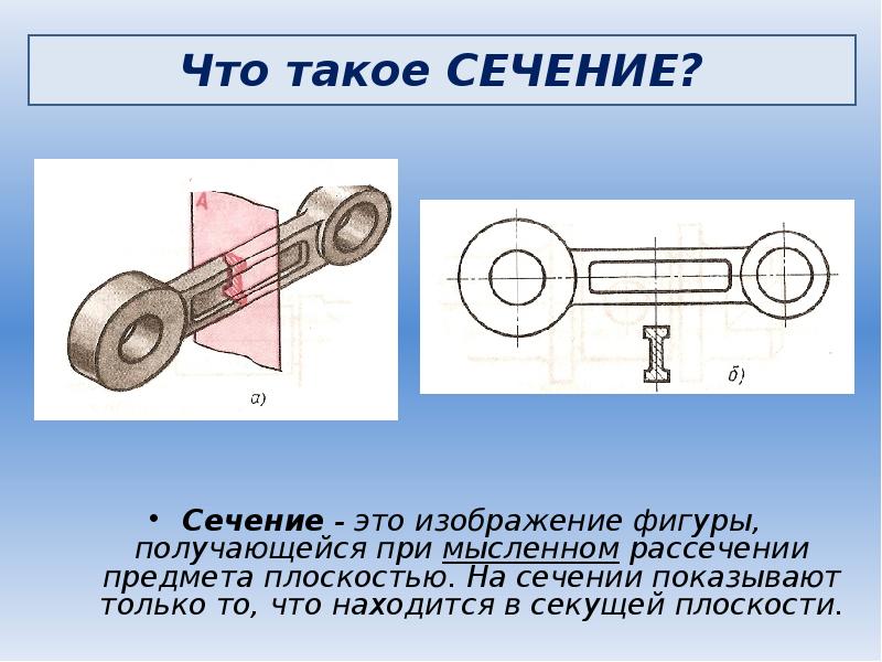 Сечение в чертеже это