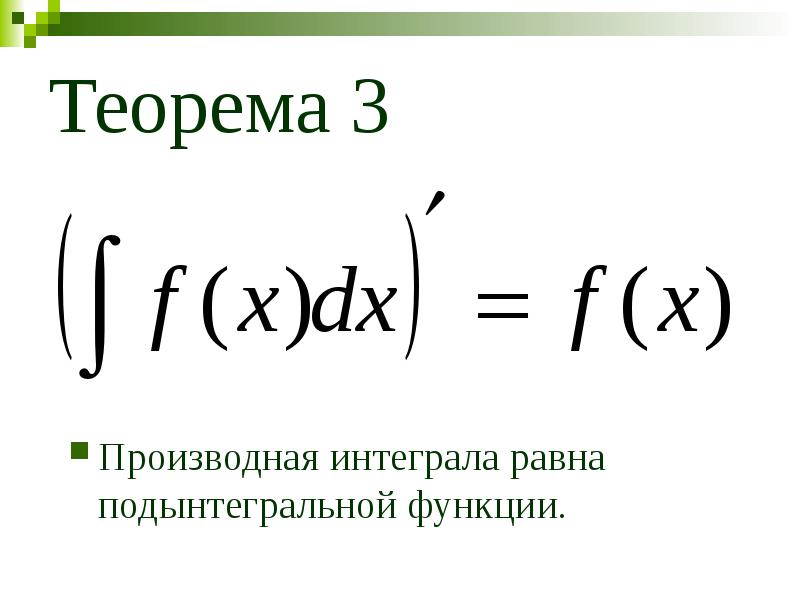 Теорема определенного интеграла