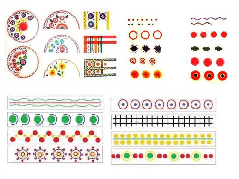 Дымковские узоры 2 младшая группа рисование