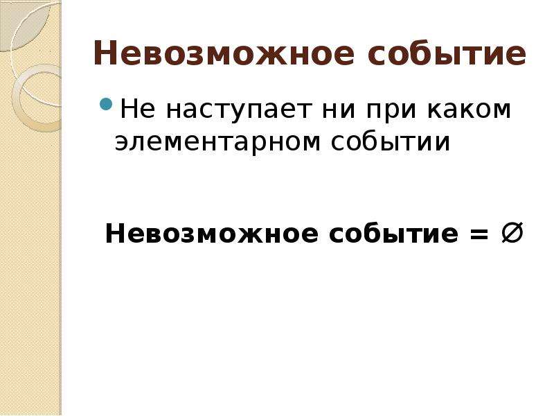 Невозможные события. Невозможные события в теории вероятности. Невозможное событие. Невозможное событие обозначение. Определение невозможного события в математике.