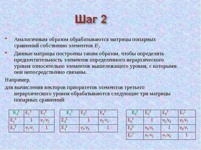 Матрица попарных сравнений