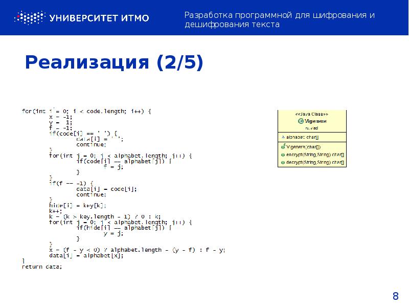 Шифрование и дешифрование текст