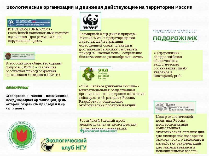 Природоохранные организации россии. Экологические организации. Международные природоохранные организации. Общественные природоохранные организации.
