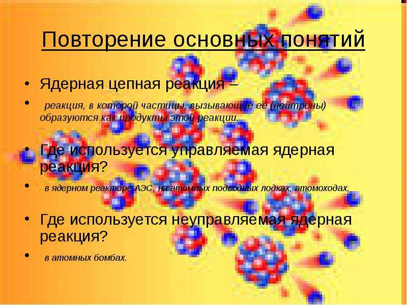 Цепная реакция презентация