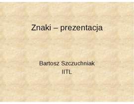 Znaki. Definicja znaku