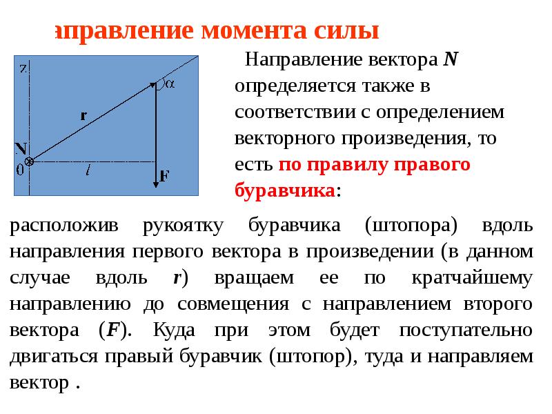 Положительный момент направлен