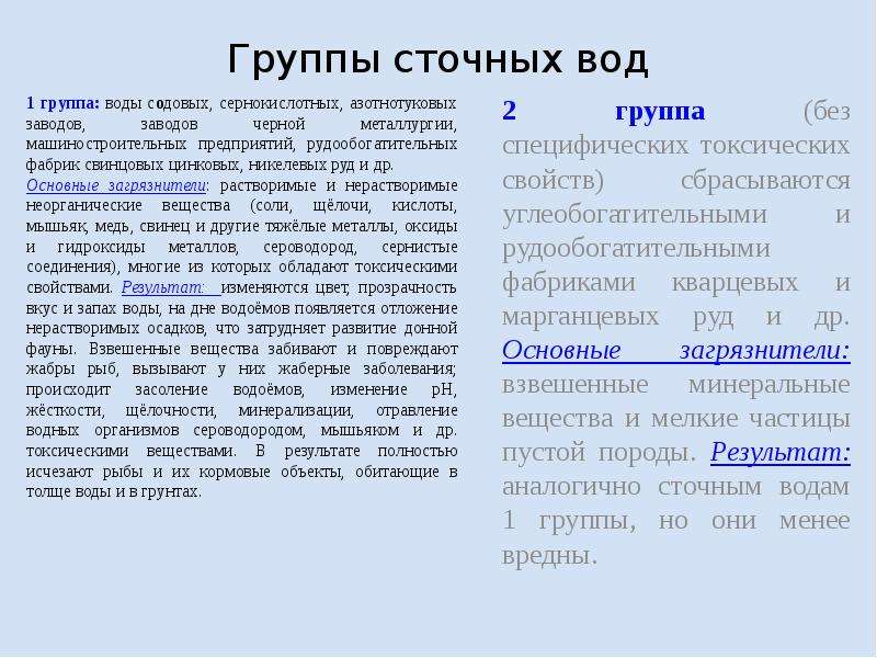 Группа водна. Группы сточных вод. Основные группы сточных вод. Группа вода. Четыре группы сточных вод и их характеристика.