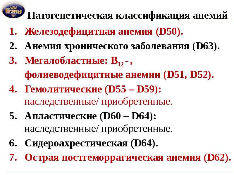 Железодефицитная анемия код мкб 10 у взрослых