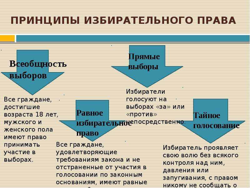 4 принципа выборов