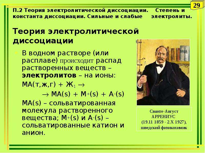 Теория электролитической диссоциации 9 класс. Теория электролитической диссоциации (теория с.Аррениуса).. Константа электролитической диссоциации формула. Теория электролитической диссоциации конспект. Теория электролитической диссоциации сильные и слабые электролиты.