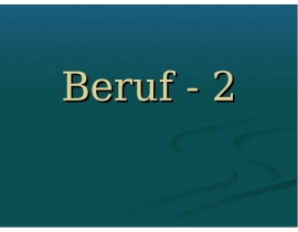 Beruf - 2