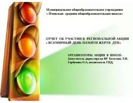 Отчет об участии в региональной акции «Всемирный день памяти жертв ДТП»