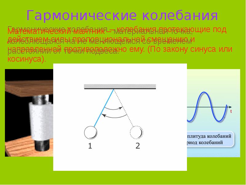 Гармонические колебания презентация 11 класс физика