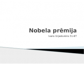 Nobela prēmija