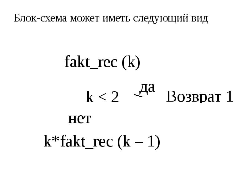 Рекурсивные функции презентация